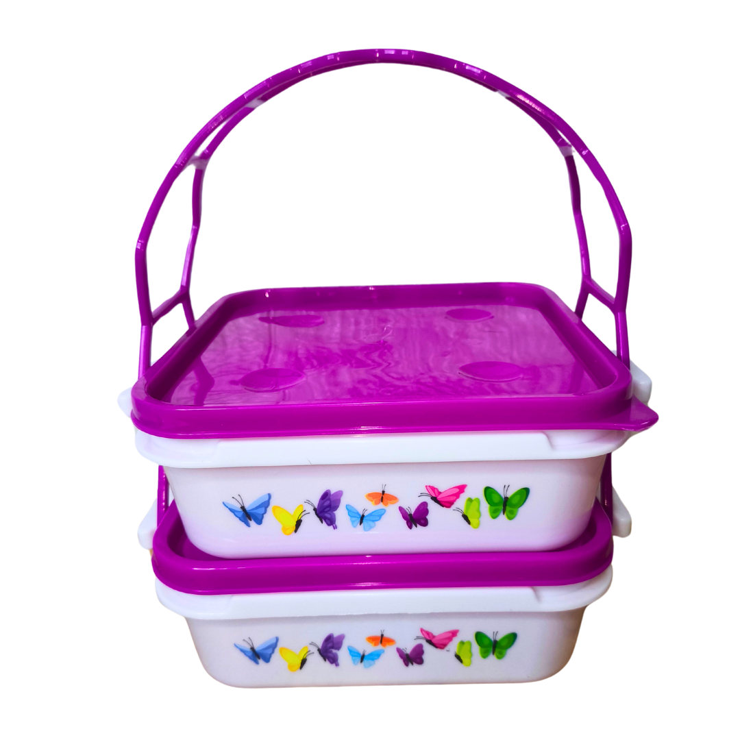 Portavianda Mariposas – 2 Contenedores de 750 ml