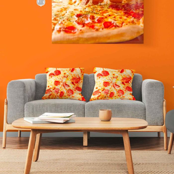 Cojín Decorativo Reversible Pizza de Pepperoni