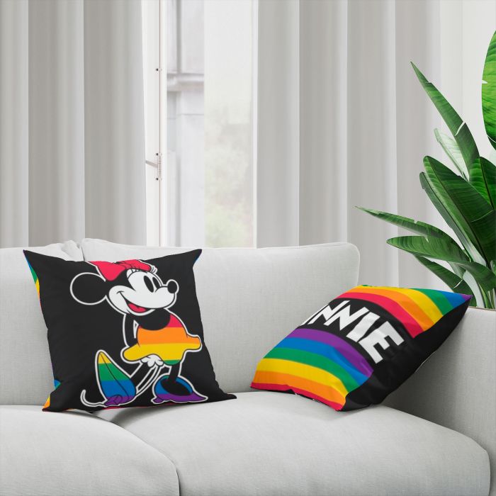 Cojín Decorativo Reversible Minnie Rainbow