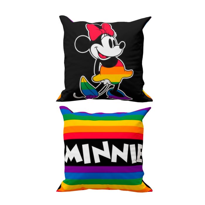 Cojín Decorativo Reversible Minnie Rainbow
