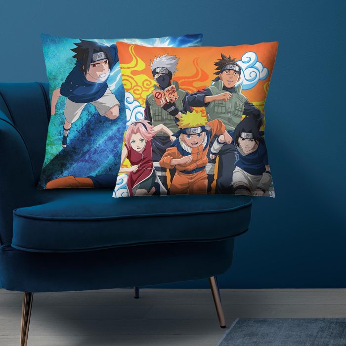 Cojín Decorativo Reversible Naruto Combate Team