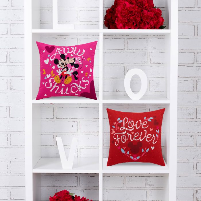 Cojín Decorativo Reversible Mickey & Minnie Cariñitos