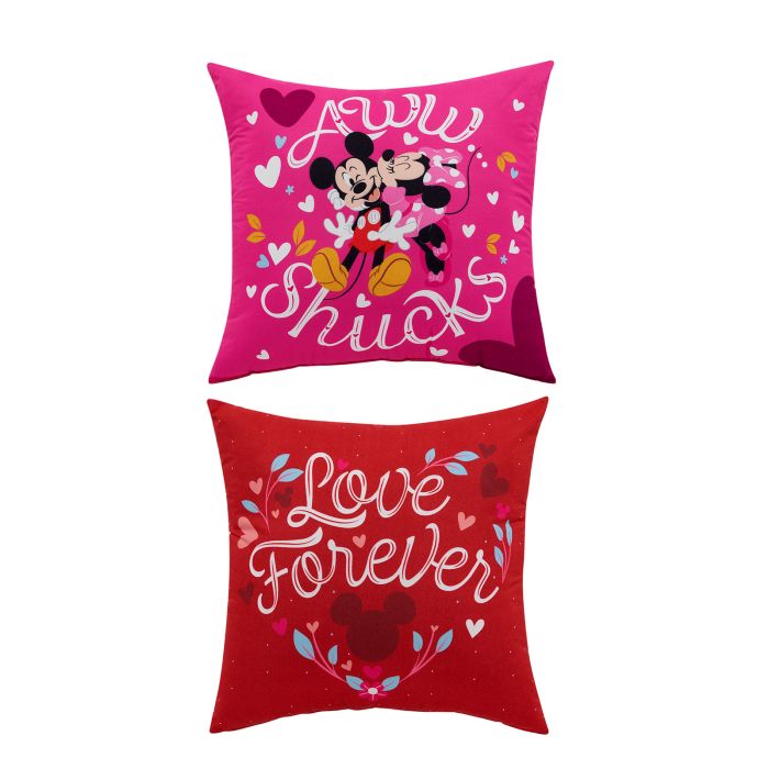 Cojín Decorativo Reversible Mickey & Minnie Cariñitos