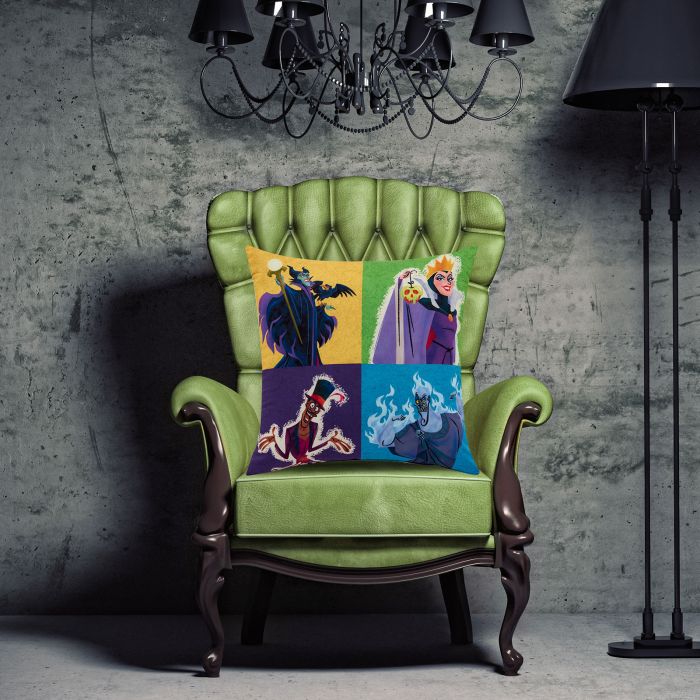 Cojín Decorativo Reversible Disney Villanos Fechorías