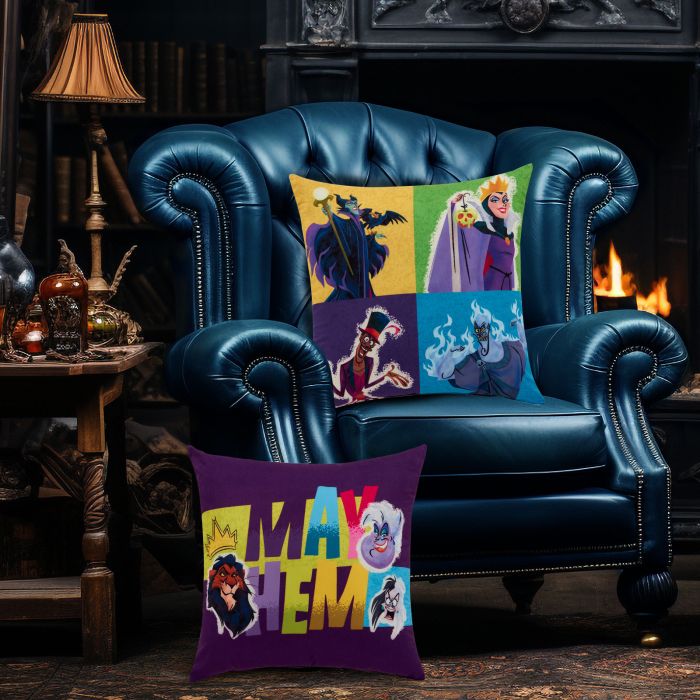 Cojín Decorativo Reversible Disney Villanos Fechorías