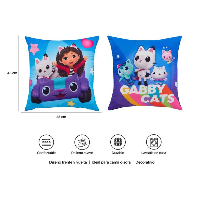Cojín Decorativo Reversible Gabby Cats