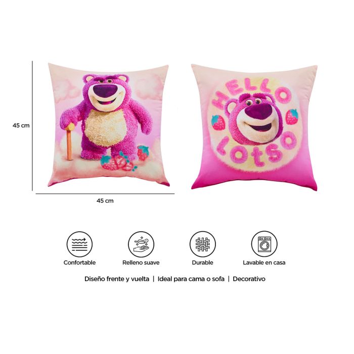 Cojín Decorativo Reversible Lotso Hello