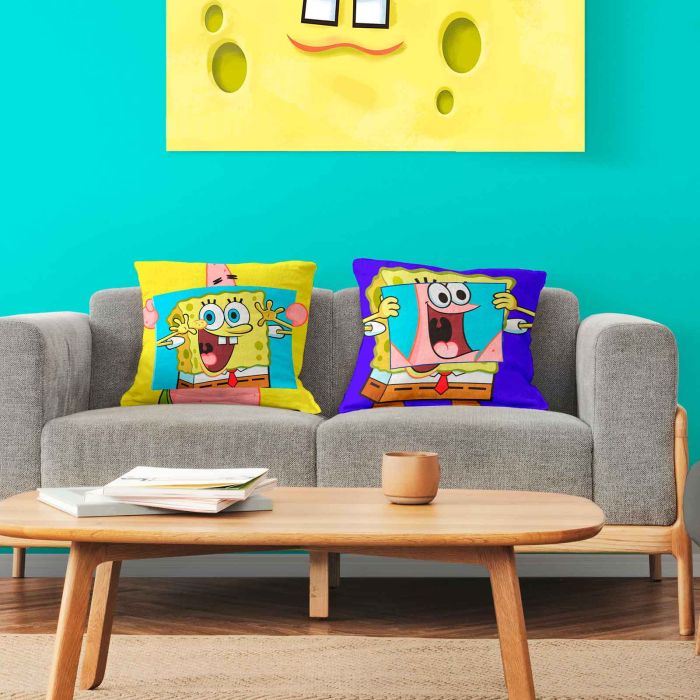 Cojín Decorativo Reversible Bob Esponja Bromas
