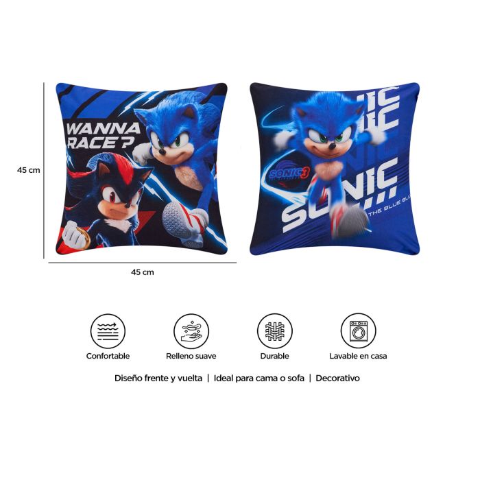 Cojín Decorativo Reversible Sonic Increíble