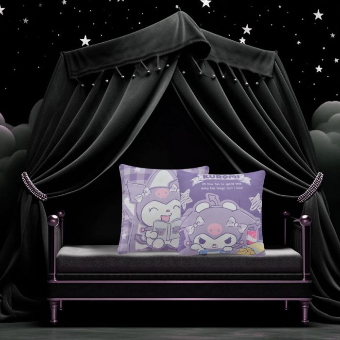 Cojín Decorativo Reversible Kuromi Alegre