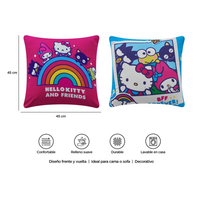Cojín Decorativo Reversible Kitty Friends
