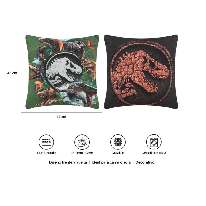 Cojín Decorativo Reversible Jurassic World Bones