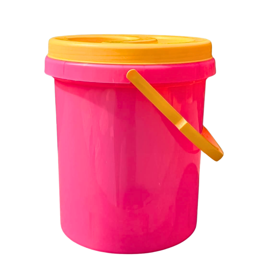 Bote Rosa con Tapa Capacidad 5 Litros