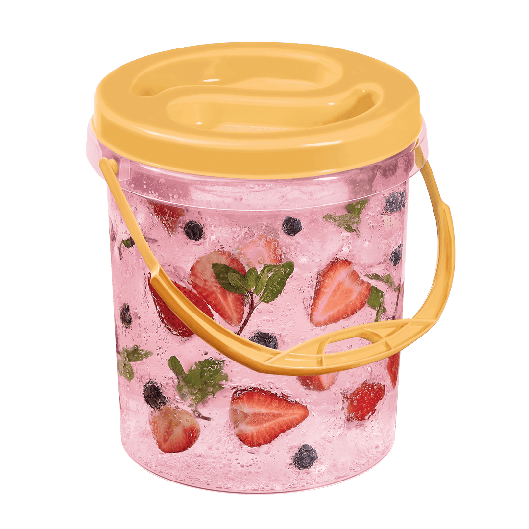 Bote Rosa con Tapa Capacidad 5 Litros