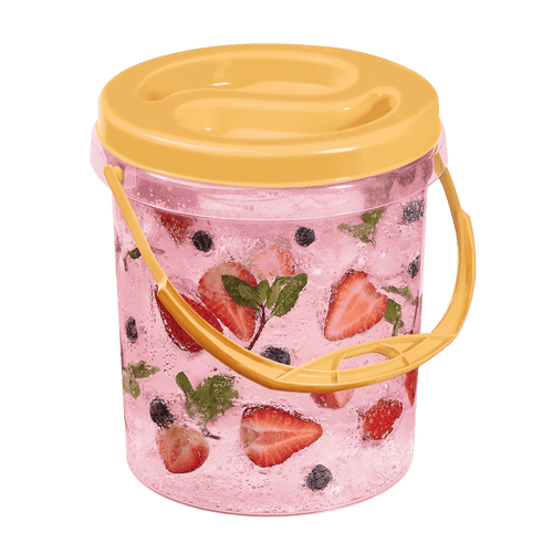 Bote Rosa con Tapa Capacidad 5 Litros