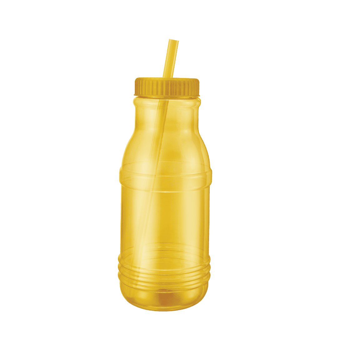Botella de Plástico con Popote Fruty Piña Cap. 1.2 Litros