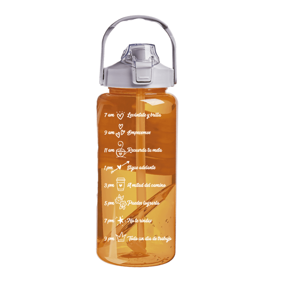 Botella Jumbo 2 Litros con Popote – Naranja