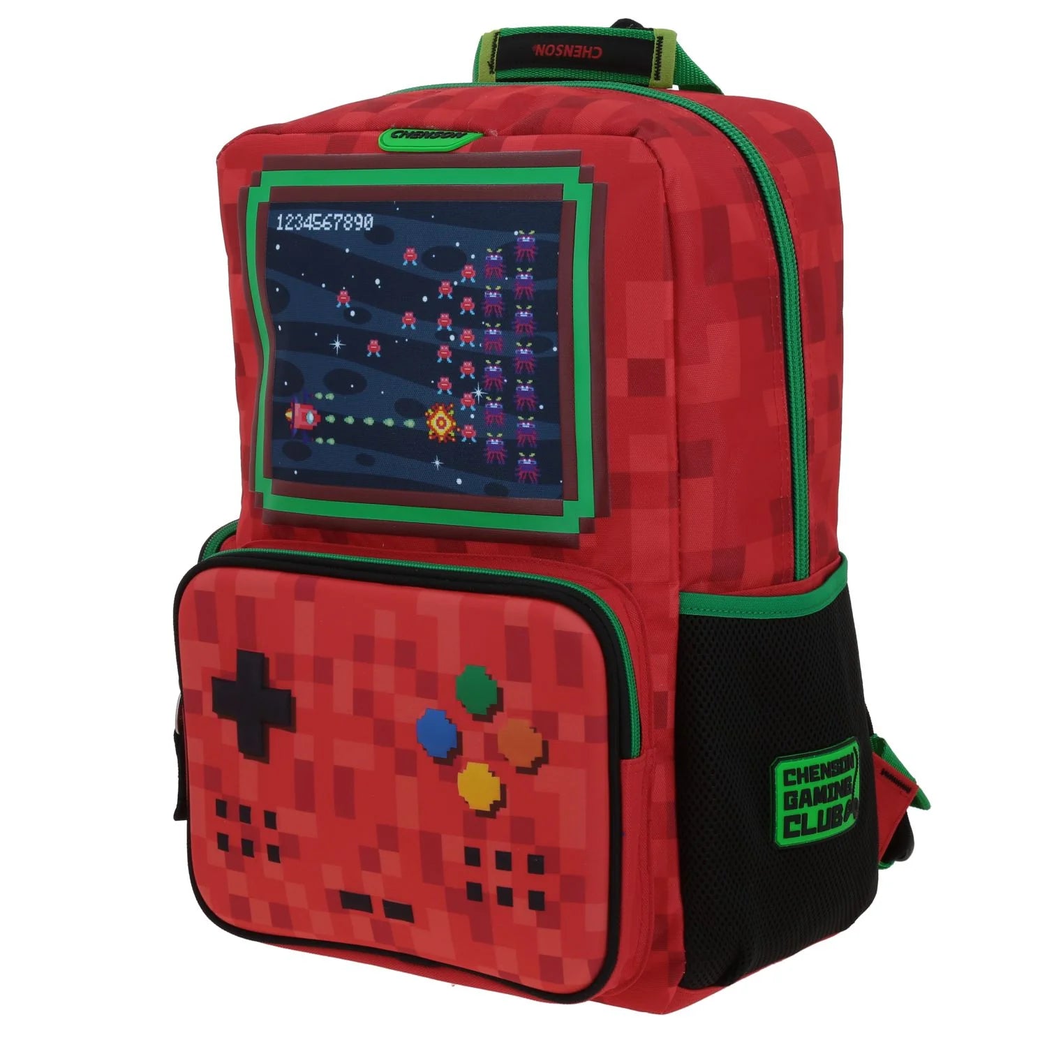 Mochila Gamer Chenson Galaga 3D - Diseño Exclusivo Rojo