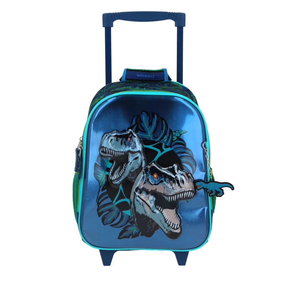 Mochila Escolar con Ruedas Chenson Raptors 6D - Azul