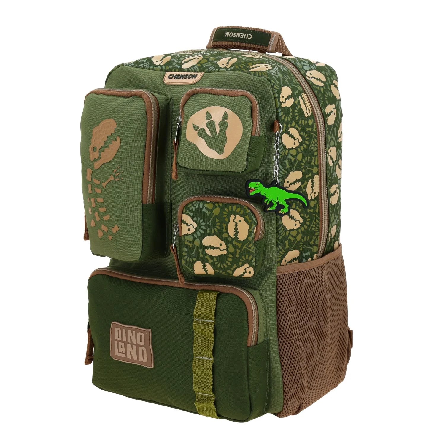 Mochila Escolar Dinosaurio Verde Militar - Chenson Sagaz