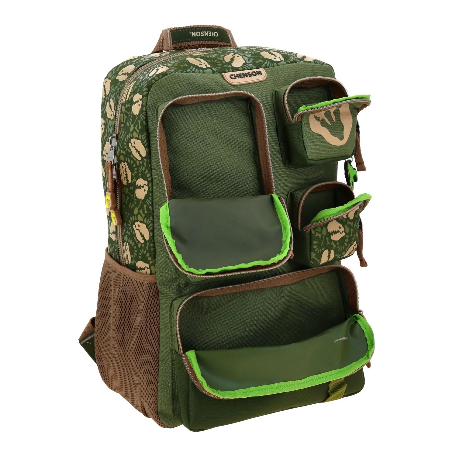 Mochila Escolar Dinosaurio Verde Militar - Chenson Sagaz