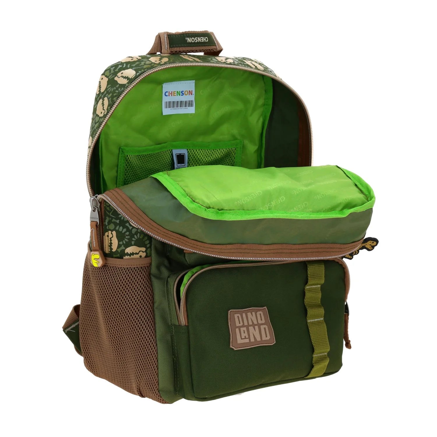 Mochila Escolar Dinosaurio Verde Militar - Chenson Sagaz