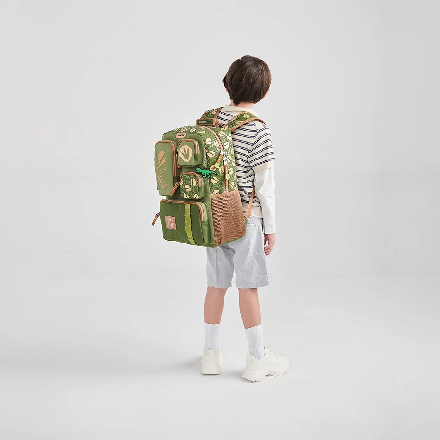 Mochila Escolar Dinosaurio Verde Militar - Chenson Sagaz