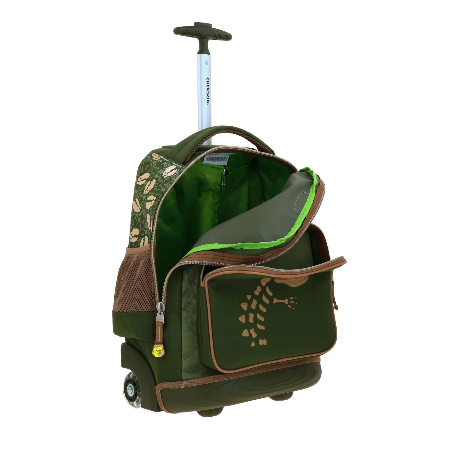 Mochila con Ruedas Chenson Sagaz - Dinosaurio Verde Militar