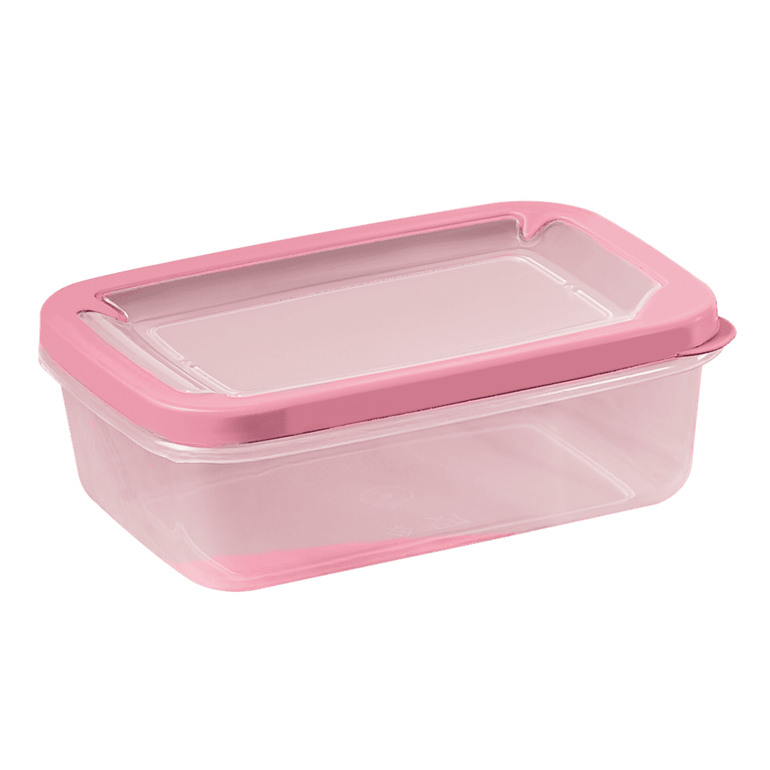 Contenedor de plástico color rosa capacidad 500 ml