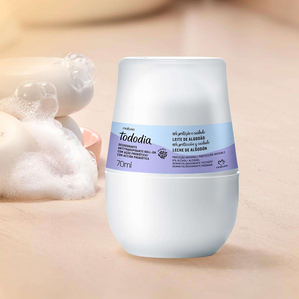 Desodorante Antitranspirante Roll-On para Mujer Leche de Algodón