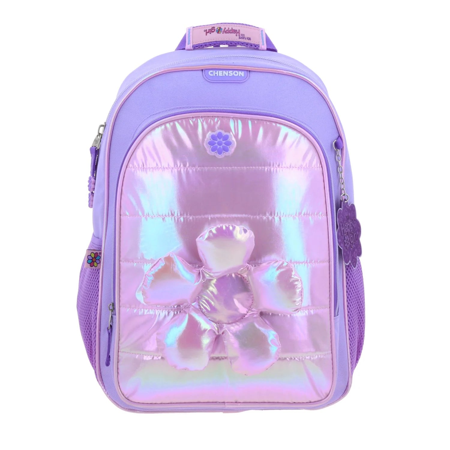 Mochila Happy Girl Flof Flor 3D - Lila Brillante