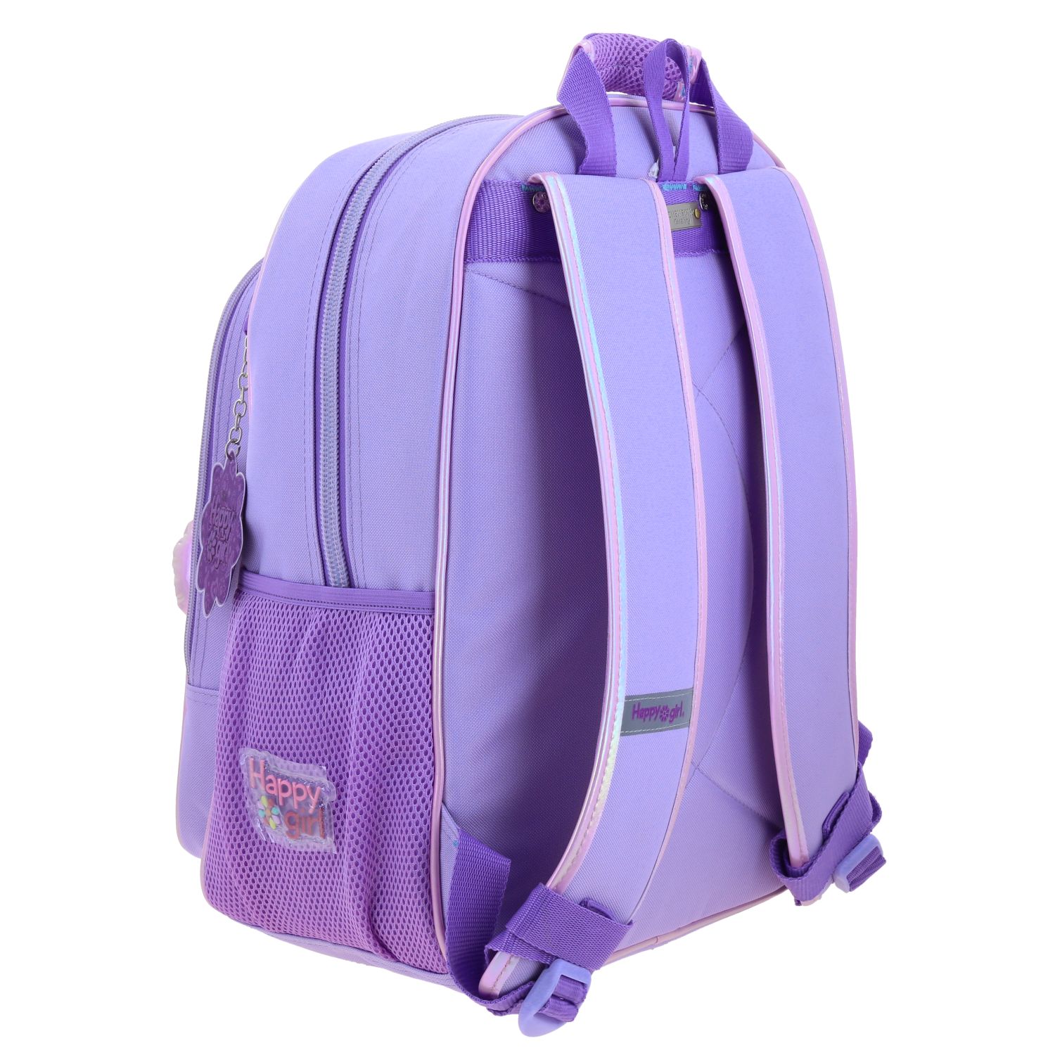 Mochila Happy Girl Flof Flor 3D - Lila Brillante