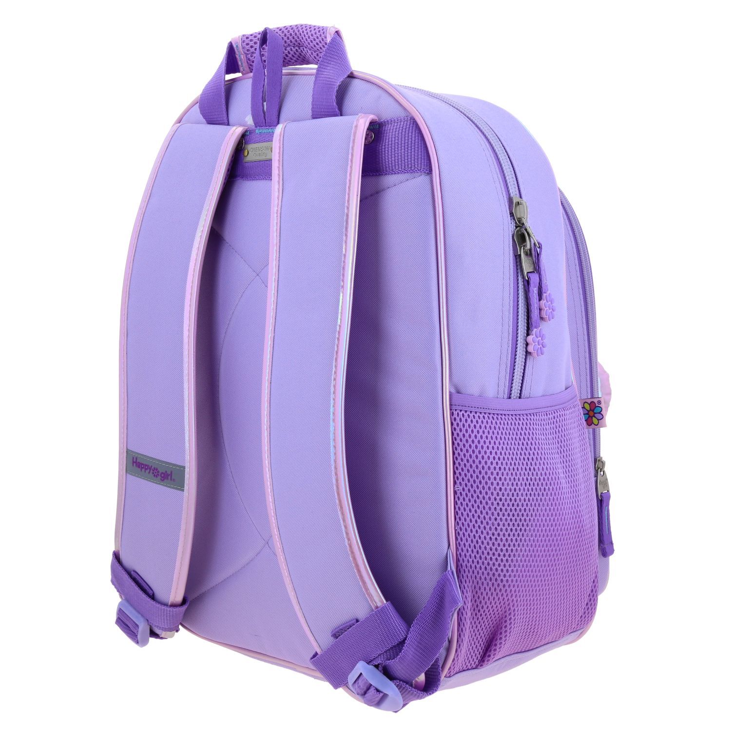 Mochila Happy Girl Flof Flor 3D - Lila Brillante