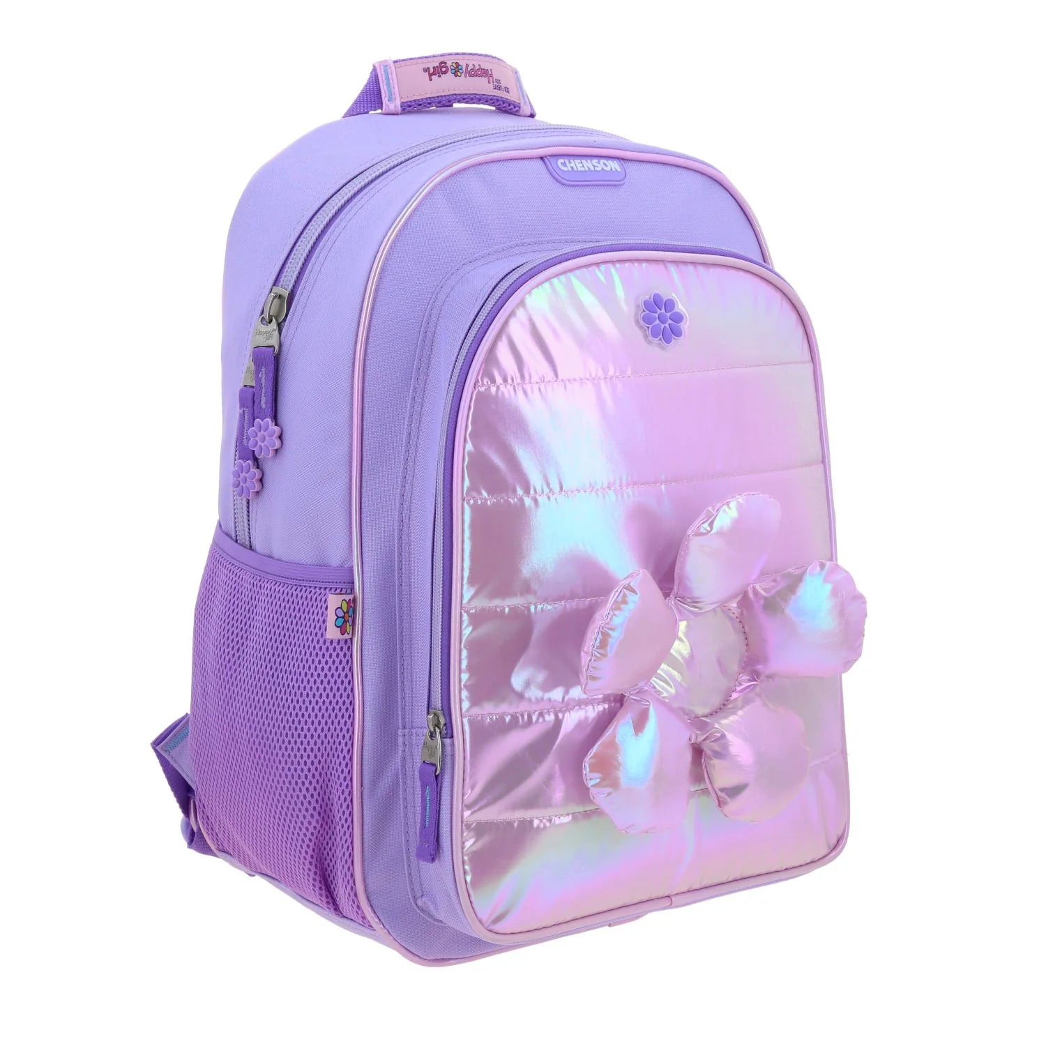 Mochila Happy Girl Flof Flor 3D - Lila Brillante