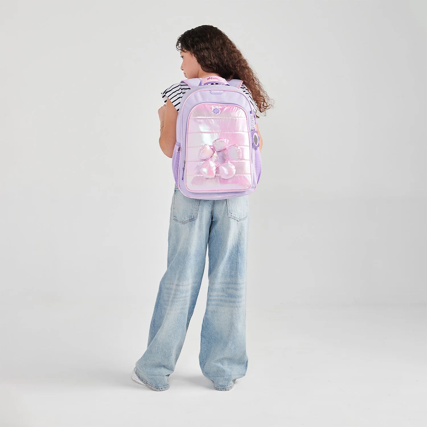 Mochila Happy Girl Flof Flor 3D - Lila Brillante