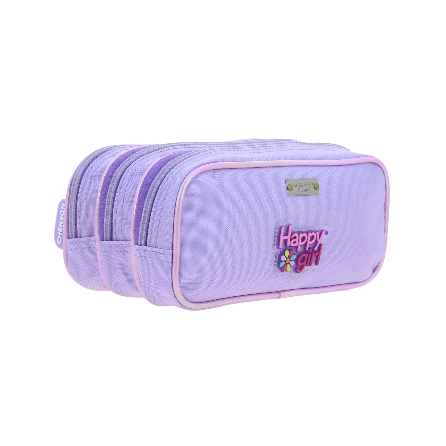 Lapicera Happy Girl Flor 3D - Lila Brillante