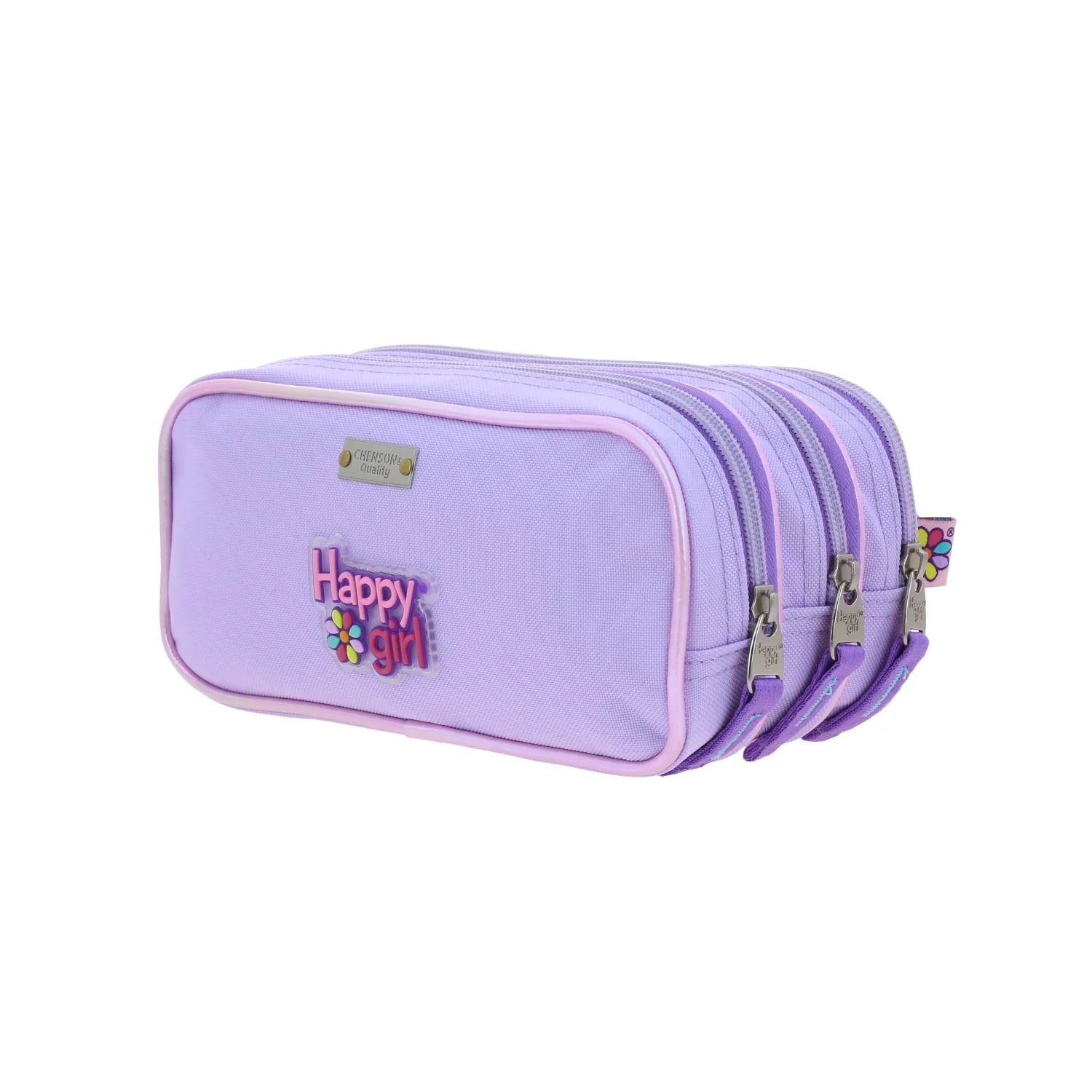 Lapicera Happy Girl Flor 3D - Lila Brillante