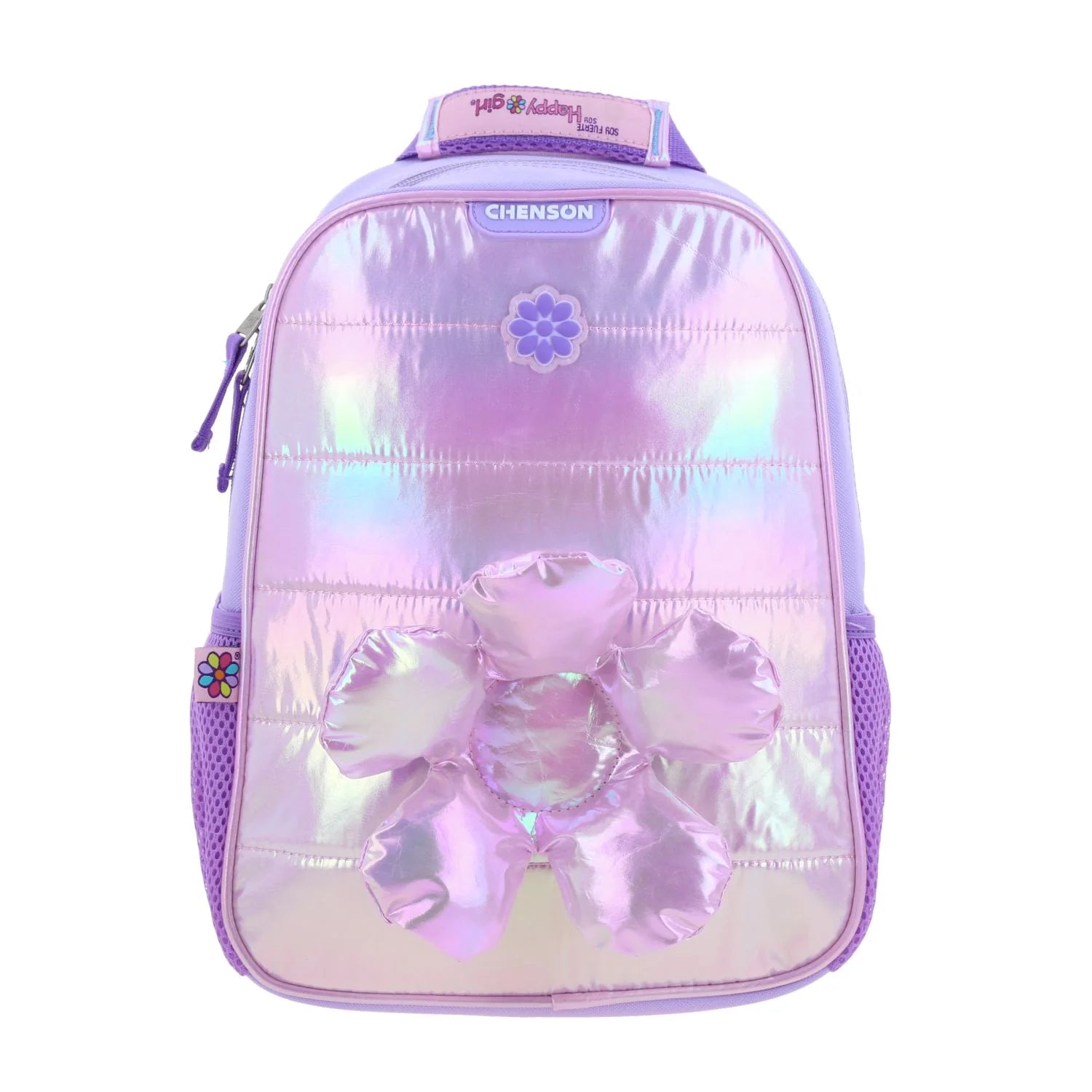Mochila Happy Girl Flof Flor 3D - Lila Brillante