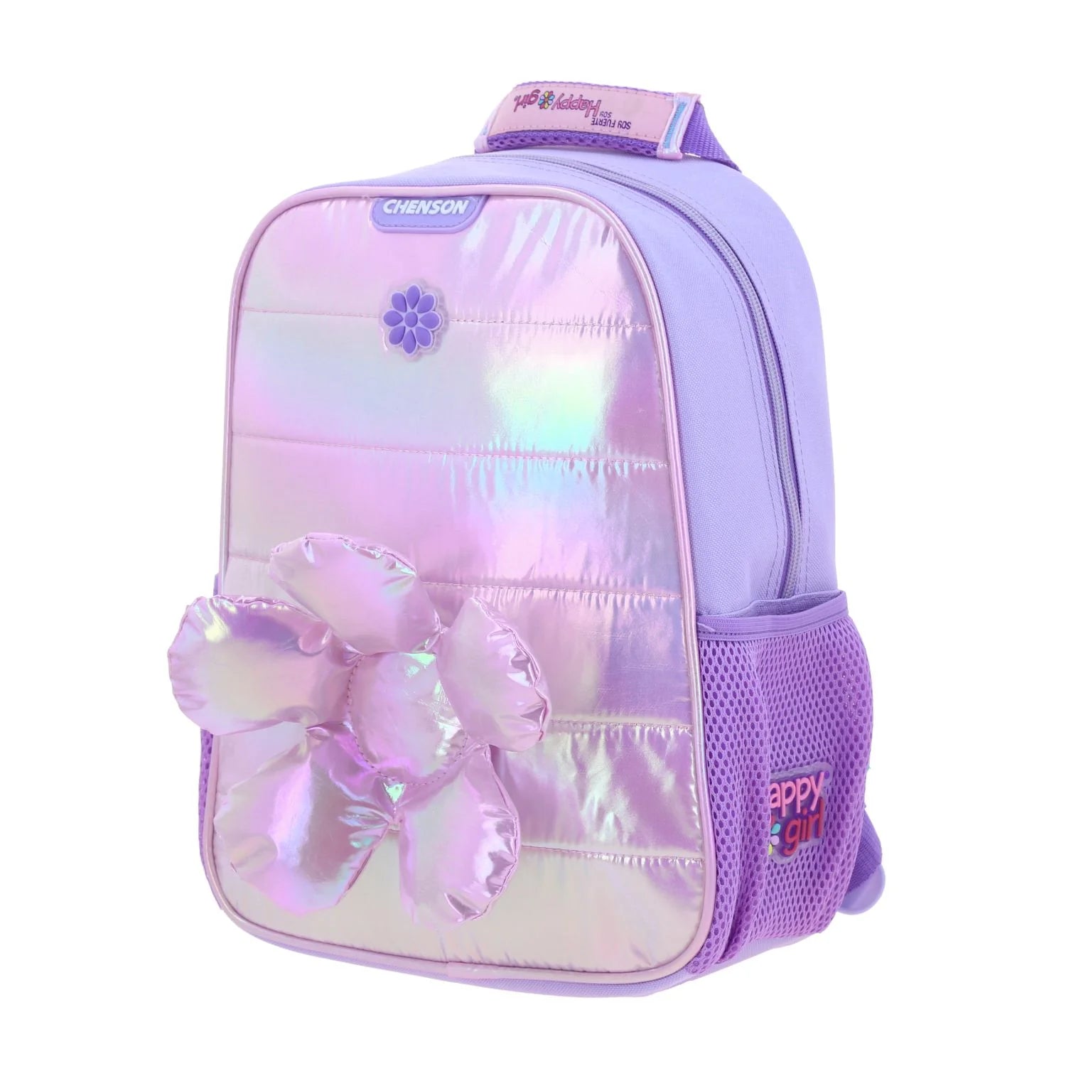 Mochila Happy Girl Flof Flor 3D - Lila Brillante