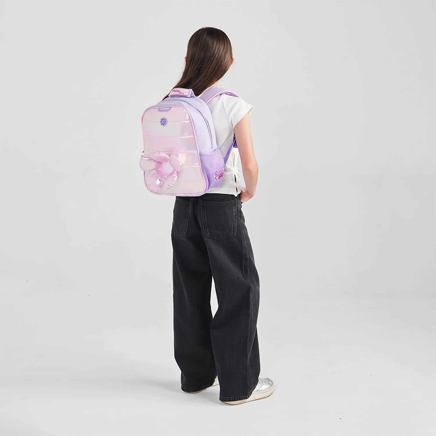 Mochila Happy Girl Flof Flor 3D - Lila Brillante