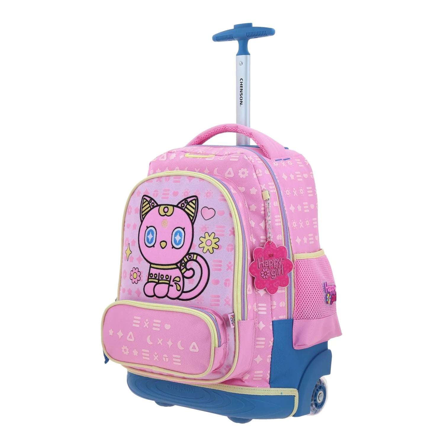 Mochila con Ruedas Happy Girl Gatito Gipsy - Rosa