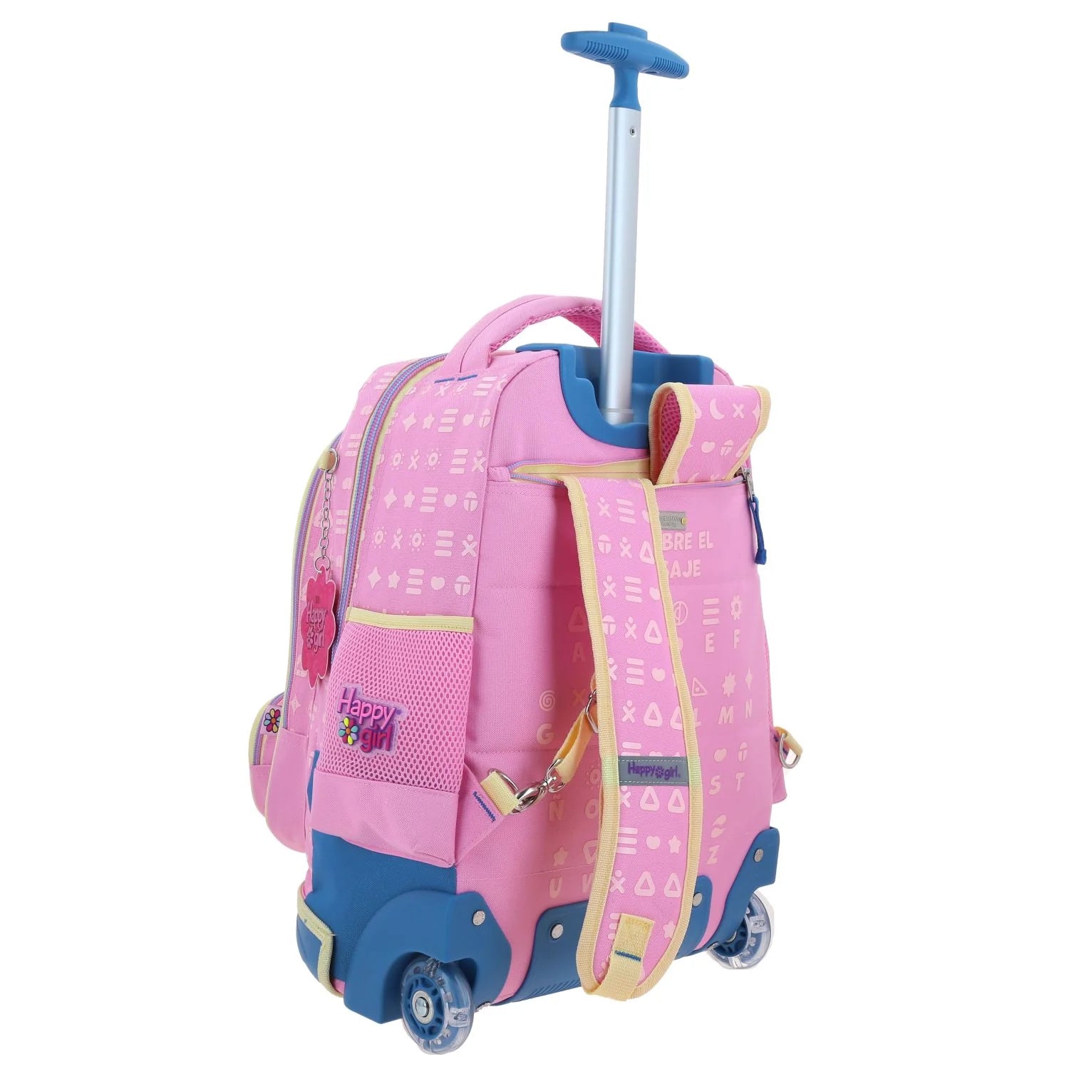 Mochila con Ruedas Happy Girl Gatito Gipsy - Rosa