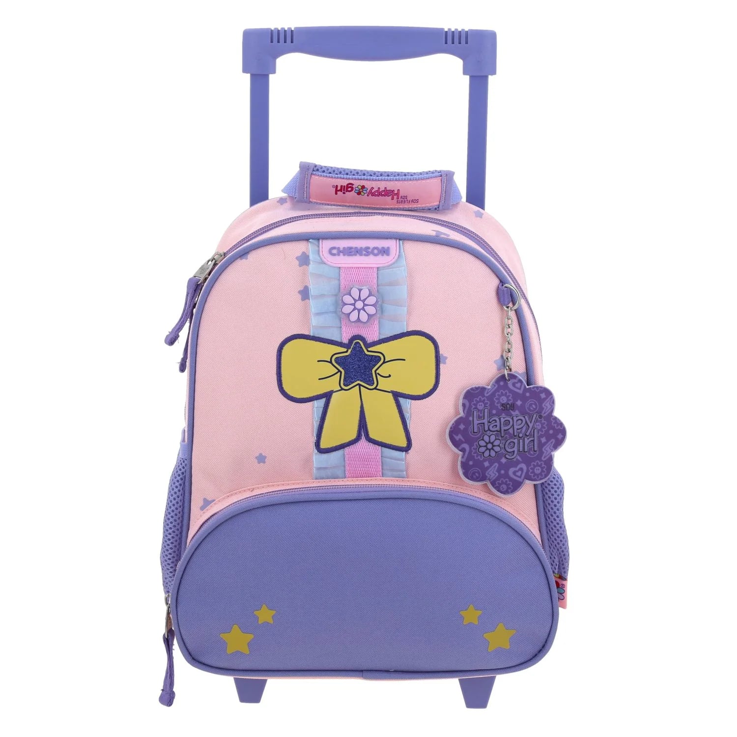Mochila Escolar con Ruedas Rosa Happy Girl