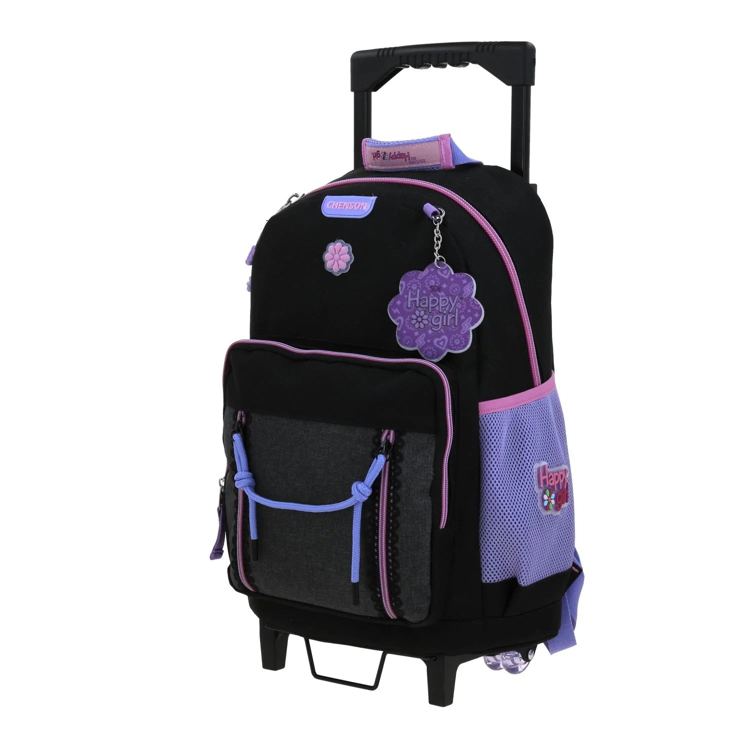 Mochila con Ruedas Happy Girl Tarlait - Negro