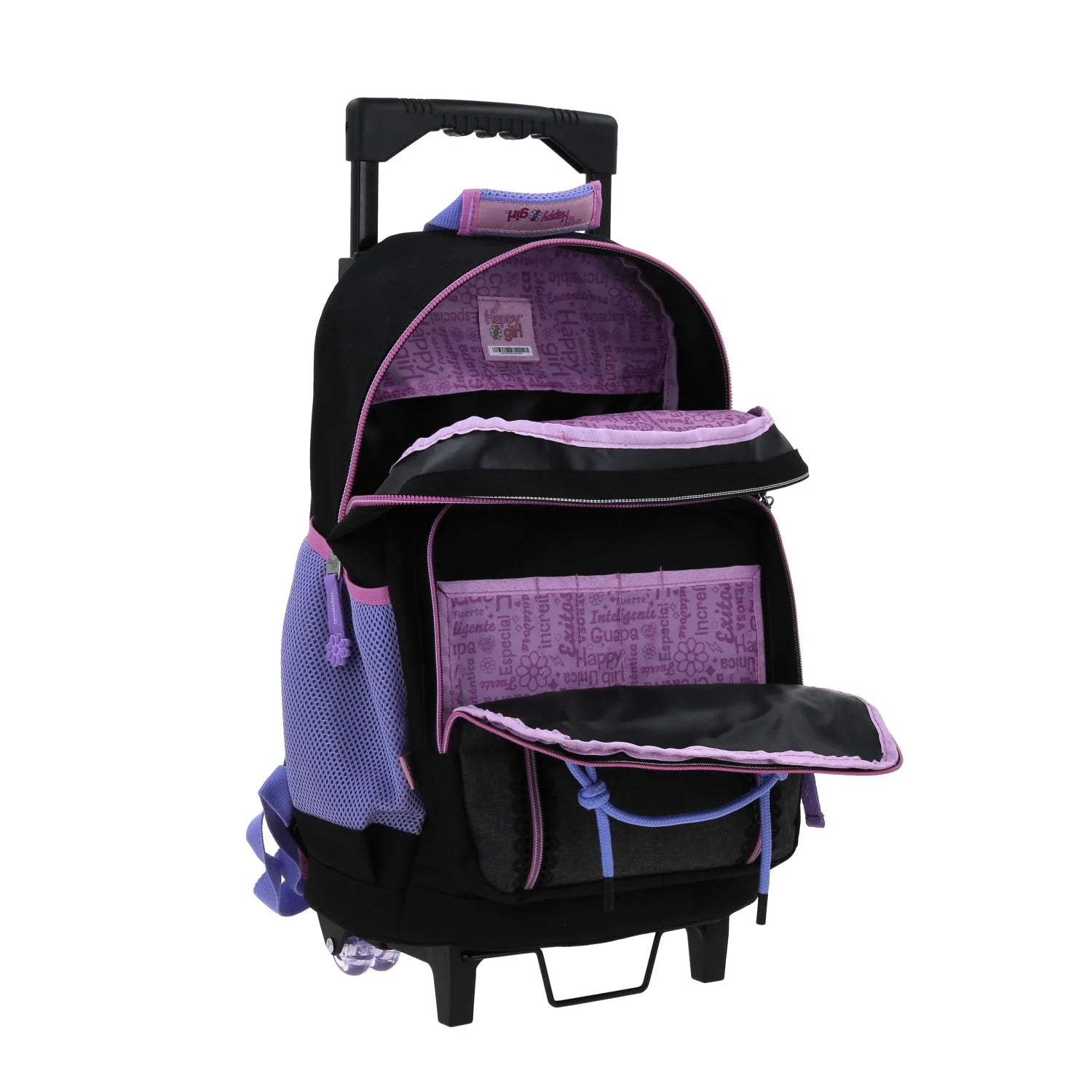 Mochila con Ruedas Happy Girl Tarlait - Negro