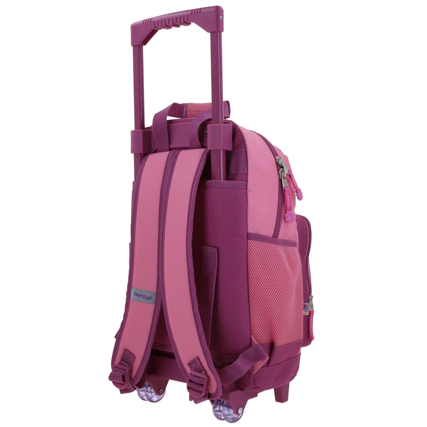 Mochila Rosa con Ruedas Happy Girl - Estilo y Comodidad
