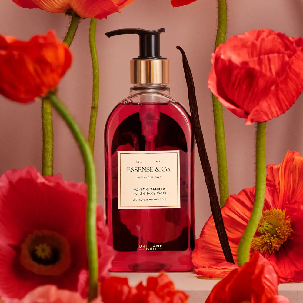 Jabón Líquido para Manos y Cuerpo con Amapola y Vainilla Essense & Co.