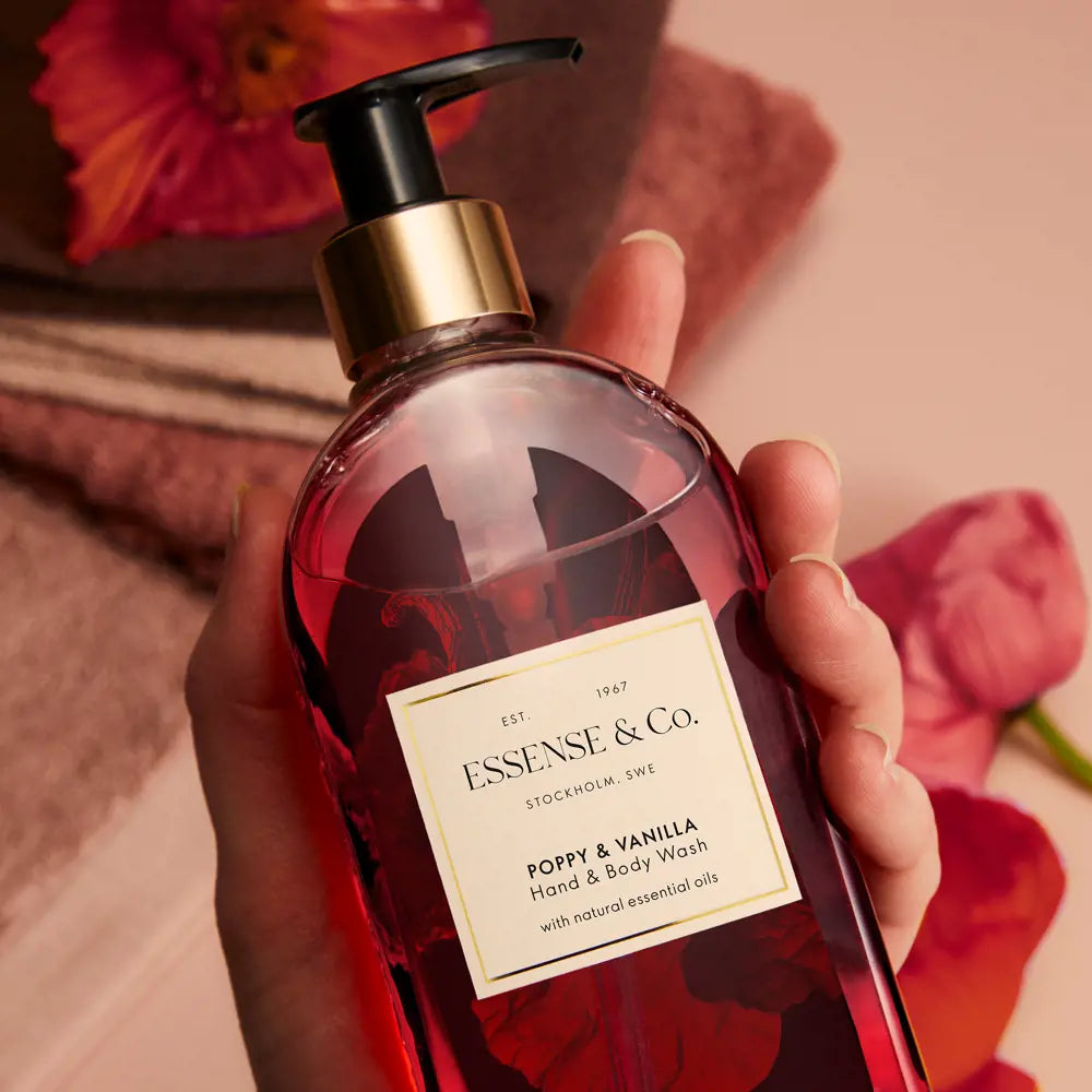 Jabón Líquido para Manos y Cuerpo con Amapola y Vainilla Essense & Co.