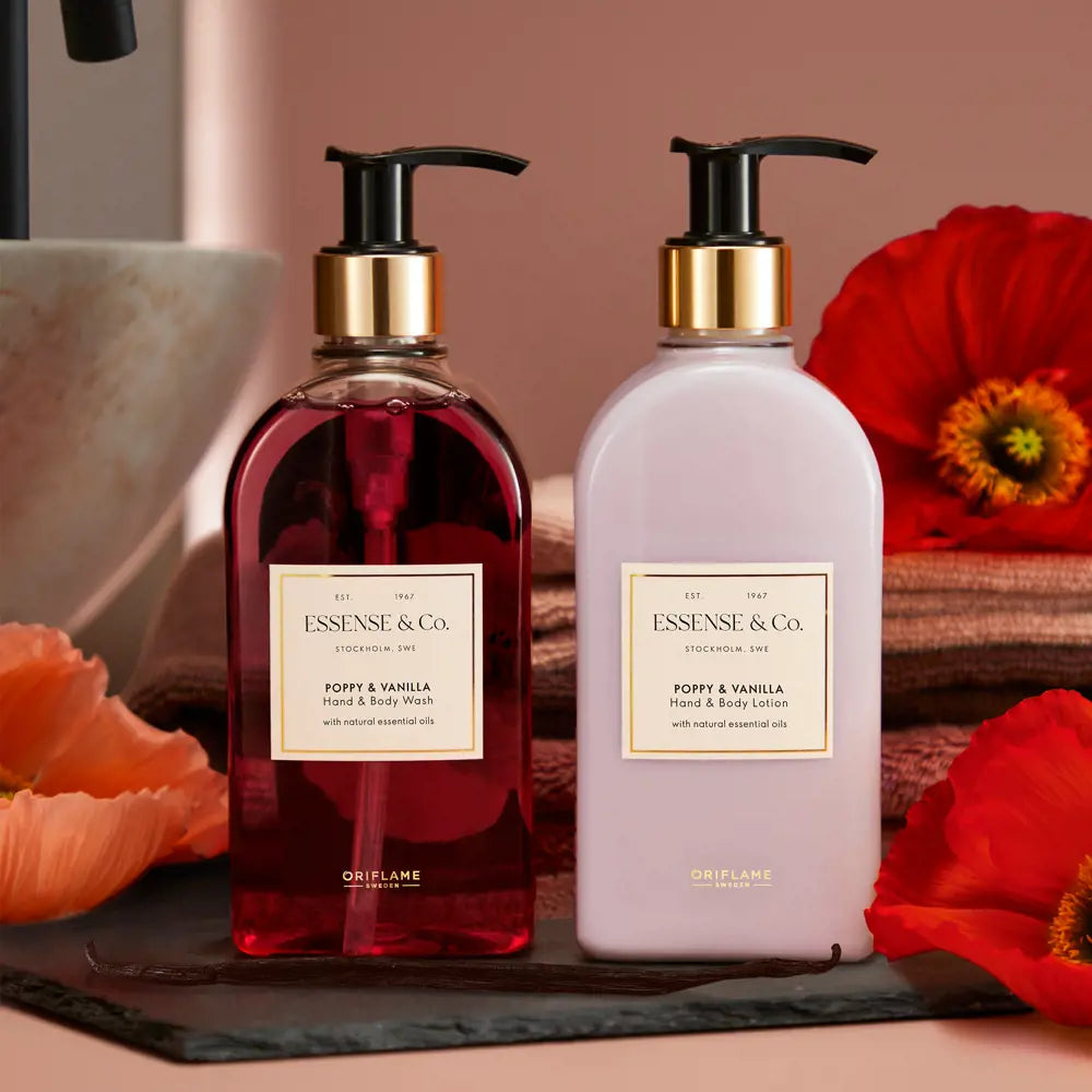 Jabón Líquido para Manos y Cuerpo con Amapola y Vainilla Essense & Co.