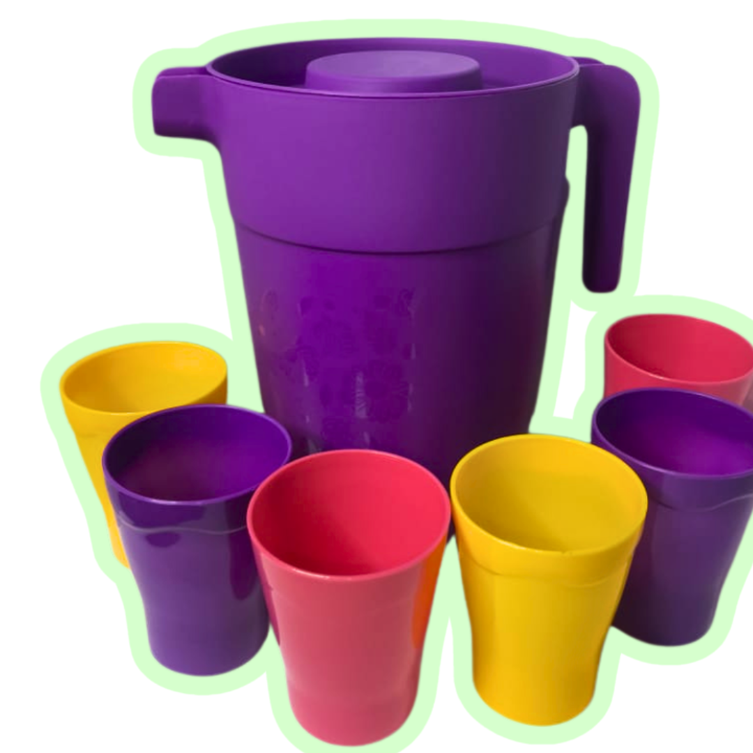 Juego de Jarra Jumbo 4 Litros con 6 Vasos